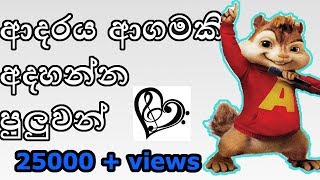 ආදරය ආගමකි ආදහන්න පුලුවන්  adaraya agamaki adahanna puluwan chipmunks version music video lk [upl. by Ob]