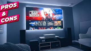 5 Pros amp Cons Of An Ultra Short Throw Projector  VAVA 4K Laser UST TV  Home Theater 2021 [upl. by Neetsirhc]