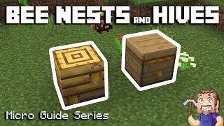 Bees Nest amp Hive  Minecraft Micro Guide [upl. by Norad779]