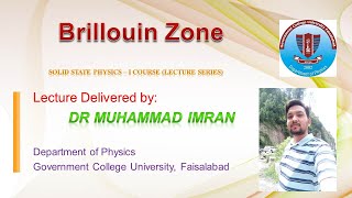 Brillouin Zone  Introduction  Solid State Physics  Learning Physics With Dr Imran [upl. by Ellehcar]