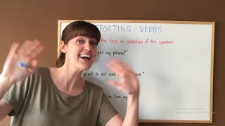 Reported Speech  Reporting Verbs [upl. by Shaun878]