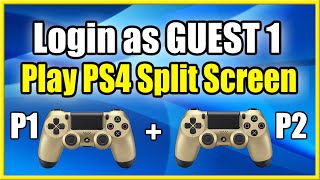 How to LOGIN and Create Guest Account on PS4 Play Split Screen [upl. by Eedyaj]