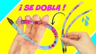 DIY Cómo hacer un BOLÍGRAFO LÍQUIDO FLEXIBLE [upl. by Deach]