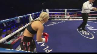 Dina Thorslund  KO in first round march 18 2017 HD [upl. by Carvey]