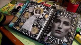 Mixed Media Art Journal Flip Through [upl. by Parshall]