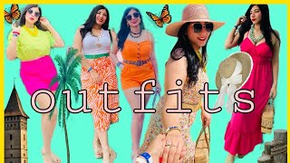 outfits para playa y pueblos mágicos  verano colorido 🌴 [upl. by Harragan]