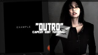 OUTRO TUTORIAL  ON CAPCUT [upl. by Gus]