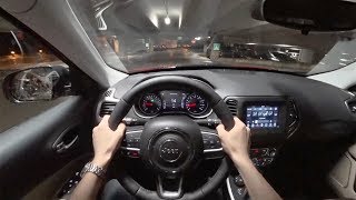 2018 Jeep Compass Sport 4x4  POV Night Drive Binaural Audio [upl. by Vastha356]