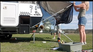 Jayco Bush Lark Popup campervan first time set up off grid JaycoAustraliaOfficialjayco [upl. by Ellerahc798]