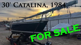 30 Catalina Sailboat 1984  YS200236 FOR SALE [upl. by Esimaj]