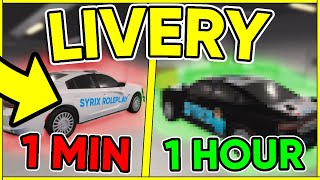 I MADE A LIVERY IN 1 MINUTE VS 1 HOUR ERLC Livery Designing Contest Roblox ERLC [upl. by Jit]