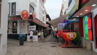 Albufeira Algarve old Town center  Albufeira Shopping Street Portugal 🇵🇹 [upl. by Whittaker954]