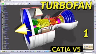 TURBOFAN DESIGN IN CATIA  Part 01  TURBINE IN CATIA  CATIA TUTORIALS  GENERATIVE SHAPE DESIGN [upl. by Anined]