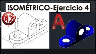 Ejecicio Modelo Isometrico No 4 Aprender AutoCAD 2D Proyección Isometrica [upl. by Leoj593]