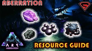 ARK ABERRATION OIL VEINS OBSIDIAN BLACK PEARL amp ELEMENT ORE LOCATIONS RESOURCE GUIDE [upl. by Hsinam]