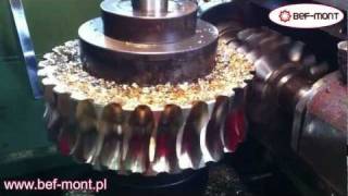 PRZEKŁADNIA ŚLIMAKOWA  FREZOWANIE ŚLIMACZNICY  WORM WHEEL HOBBING MILLING [upl. by Leima]