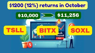 1200 12 returns in October TSLL BITX SOXL Cash Secured Puts amp Covered Calls [upl. by Thornburg584]