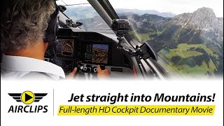 Jet rocketing LOW LEVEL through Swiss MOUNTAINS PC24 with Uli Ultimate Cockpit Movie AirClips [upl. by Casta996]