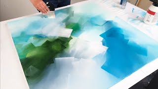 5 Abstract Acrylic Paintings WOW  Easy Painting Techniques [upl. by Flita]