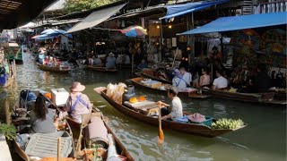 Bangkoks Khlong Lat Mayom Floating Market [upl. by Nnairam32]