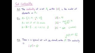 Cardinality and Complements [upl. by Ettebab]