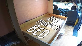 Cargo Van Conversion Murphy Bed  Part Three [upl. by Euqinot887]