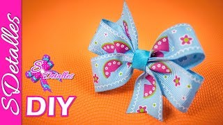 SUPER FACIL Lazo de Cintas de 3 Vueltas  Video 8  SDetalles  DIY [upl. by Nomae]