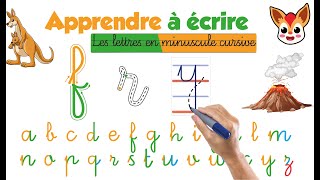 Apprendre à écrire les lettres de lalphabet en minuscule cursive quotaquot à quotzquot en 3 étapes quotBy FINKYquot [upl. by Enram595]