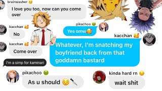 bakugo and shinsou gets jealous  bnha texts [upl. by Laram794]