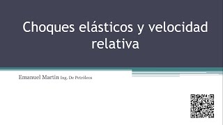 COLISIONES ELASTICAS CALCULO DE VELOCIDADES FINALES y relativas  FORMULA DE CHOQUE ELASTICO [upl. by Domenic]