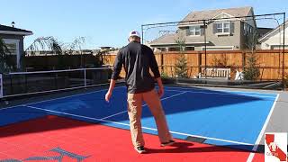 PickleballBasketball Court Install Part 6  Flex Court Rebounder and Picklenet Deluxe review [upl. by Nosila298]