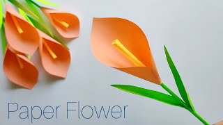 Easy Paper Flower  Paper Tulip Flower  Paper Craft [upl. by Azrim]