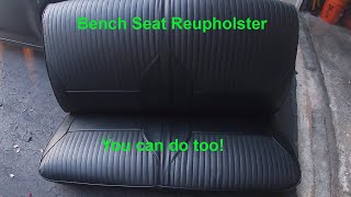 DIY  You too can reupholster your bench seats [upl. by Suivatnod72]