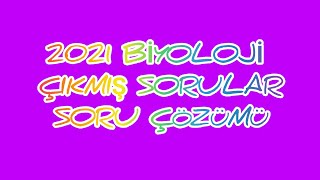 Biyoloji Çıkmış Soru Çözümü  YKS 2021 [upl. by Shaeffer851]