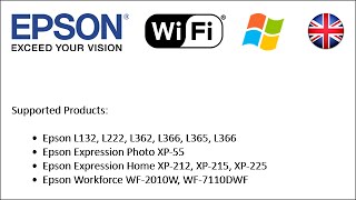 How to setup Epson printers to use WiFi 2014 Win EN [upl. by Enelehcim]