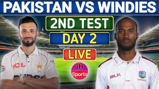 PAKISTAN vs WEST INDIES 2nd TEST Match LIVE  PAK vs WI TEST MATCH LIVE COMMENTARY  DAY 2 WI IN [upl. by Latia]