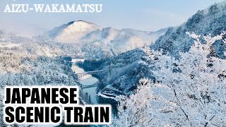 🇯🇵Riding the Most Scenic Countryside Train in Japan  Tadami Line AizuWakamatsu [upl. by Siblee]