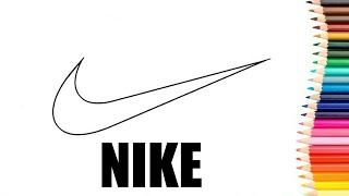 COMO DESENHAR LOGO DA NIKE  Desenho do Simbolo da Nike [upl. by Anerat654]