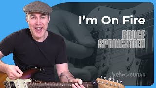 How to play Im On Fire by Bruce Springsteen on guitar [upl. by Goodwin]