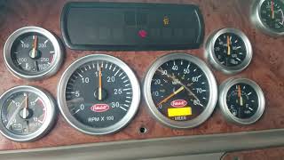 Peterbilt 387 gauges no start [upl. by Aihsercal]