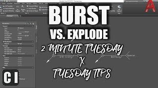 AutoCAD BURST Tutorial – How to explode blocks amp keep the attributes  2 Minute Tuesday [upl. by Onimod823]