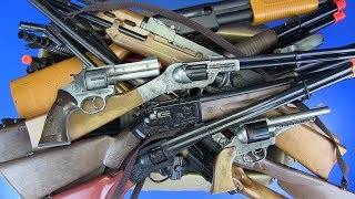 Box of Toys  MilitaryPoliceHunterCowboy Weapons Toys GunsToys for Kids [upl. by Leuqim628]