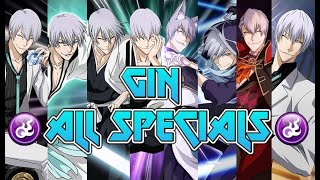 Bleach Brave Souls 💎 ALL GIN SPECIALS Till Today Ichimaru Gin Special Moves Compilation BBS [upl. by Nohtahoj]