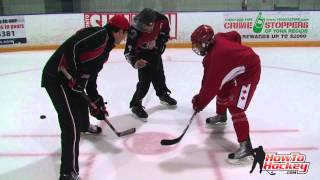 NHL Player Wayne Primeau shares tips to win face offs  Howtohockeycom [upl. by Oniluap]