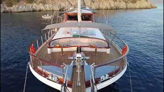 Gulet charter Turkey quotSu perisi Cquot Luxury 3 cabins motor sailer bodrum [upl. by Ayanet647]