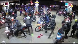 Motorbike gang raid petrol station prompting police appeal [upl. by Wester]