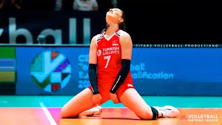 Hande Baladin  Powerful Volleyball SPIKES  Womens VNL 2021 [upl. by Eerual]