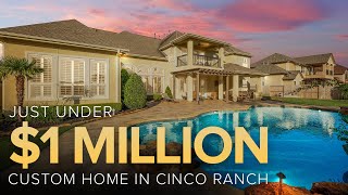 Inside a MASSIVE 1 Million CUSTOM home in Cinco Ranch  Katy Texas Virtual Open House Home Tour [upl. by Wirth]