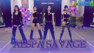 The Sims 4 Aespa Savage Chorus Dance  Cover Animation  Download [upl. by Carbone]