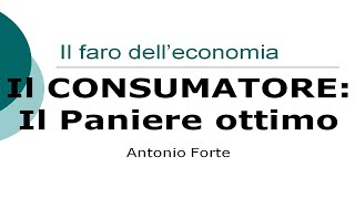 Lezione la scelta del consumatore il paniere ottimo [upl. by Gable]